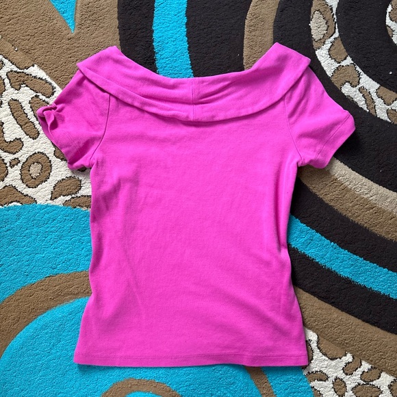 Rafaella Fuchsia Short Sleeve Top - Picture 2 of 5